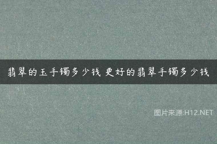 翡翠的玉手镯多少钱 更好的翡翠手镯多少钱