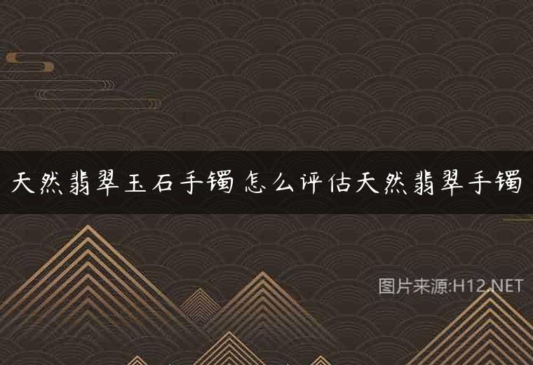 天然翡翠玉石手镯 怎么评估天然翡翠手镯