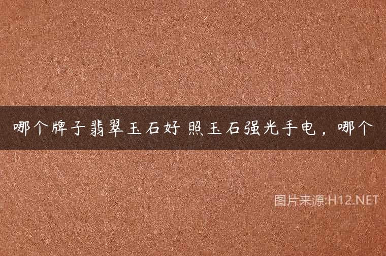 哪个牌子翡翠玉石好 照玉石强光手电，哪个
