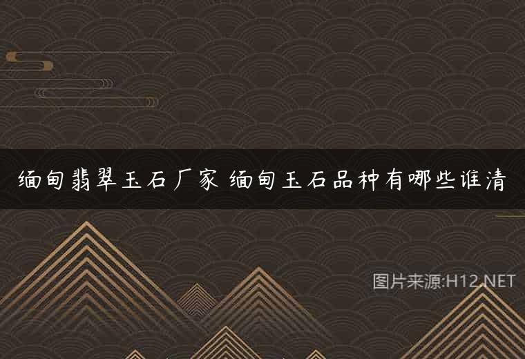 缅甸翡翠玉石厂家 缅甸玉石品种有哪些谁清