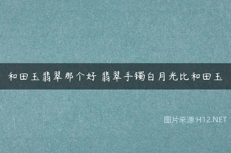 和田玉翡翠那个好 翡翠手镯白月光比和田玉