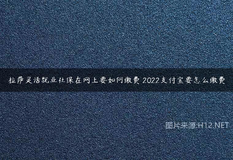 拉萨灵活就业社保在网上要如何缴费 2022支付宝要怎么缴费