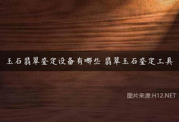 玉石翡翠鉴定设备有哪些 翡翠玉石鉴定工具