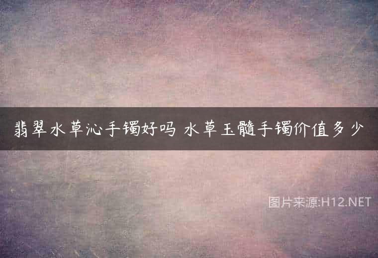 翡翠水草沁手镯好吗 水草玉髓手镯价值多少