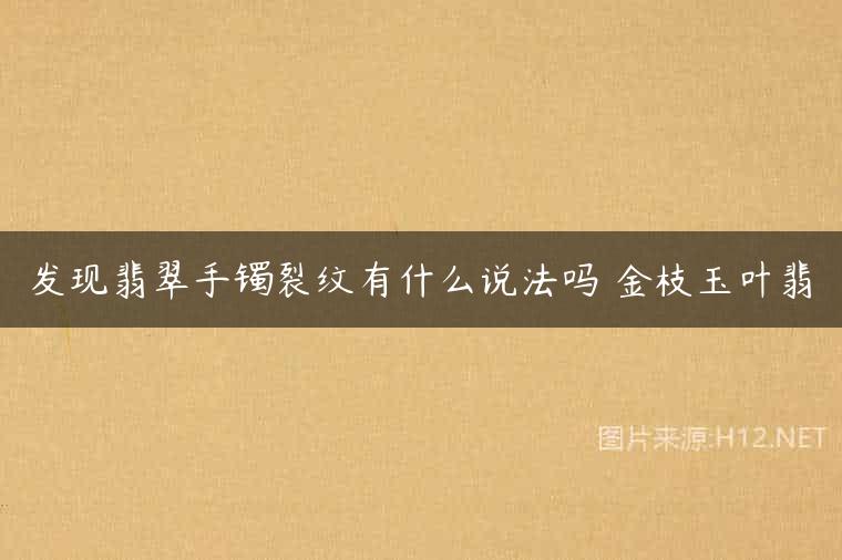 发现翡翠手镯裂纹有什么说法吗 金枝玉叶翡