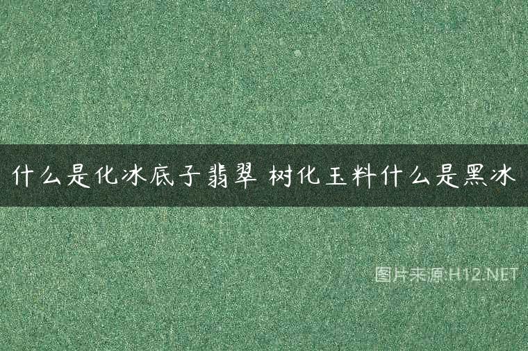 什么是化冰底子翡翠 树化玉料什么是黑冰