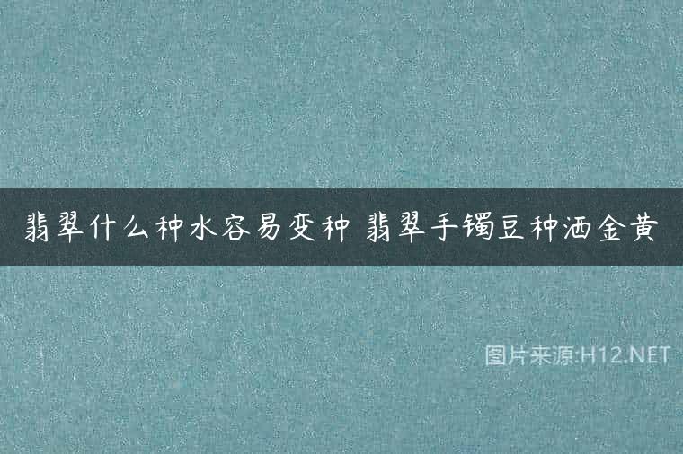 翡翠什么种水容易变种 翡翠手镯豆种洒金黄