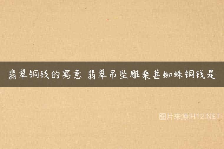 翡翠铜钱的寓意 翡翠吊坠雕桑葚蜘蛛铜钱是