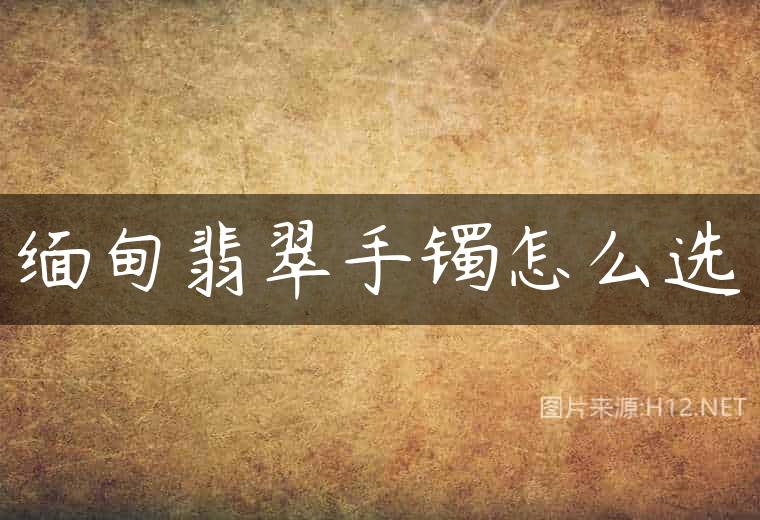 缅甸翡翠手镯怎么选