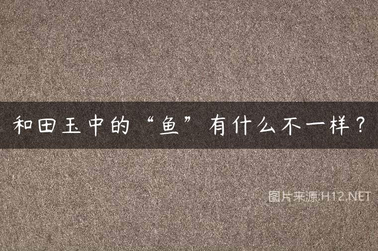 和田玉中的“鱼”有什么不一样？