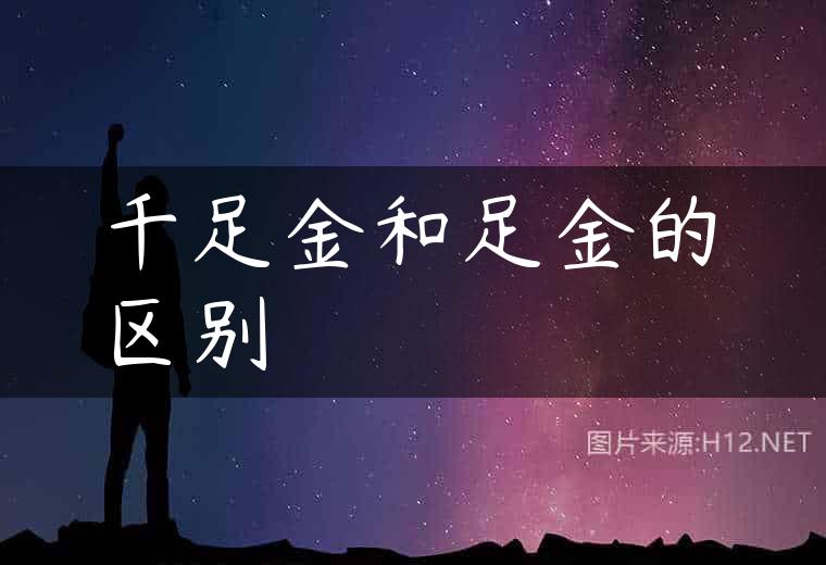 千足金和足金的区别