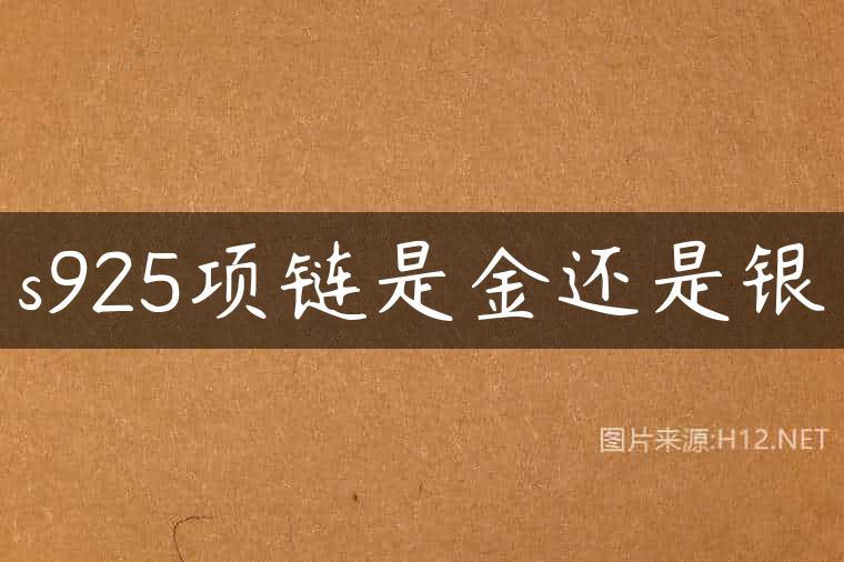 s925项链是金还是银