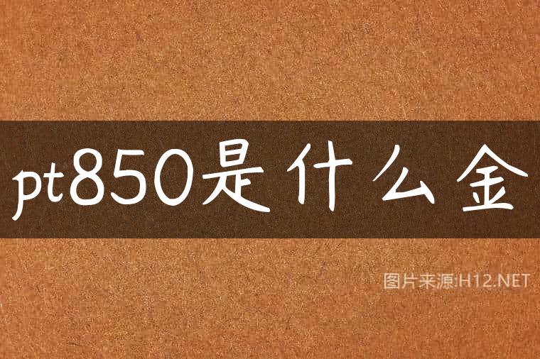 pt850是什么金