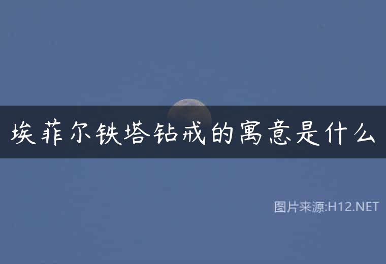 埃菲尔铁塔钻戒的寓意是什么