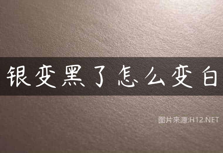 银变黑了怎么变白