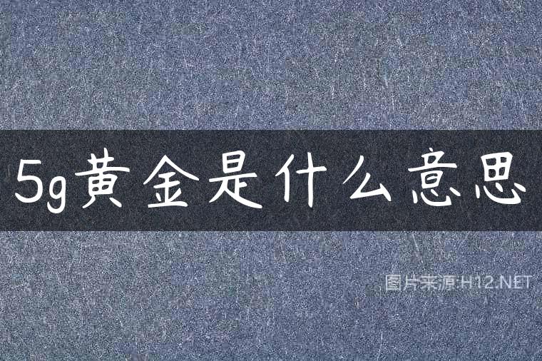 5g黄金是什么意思