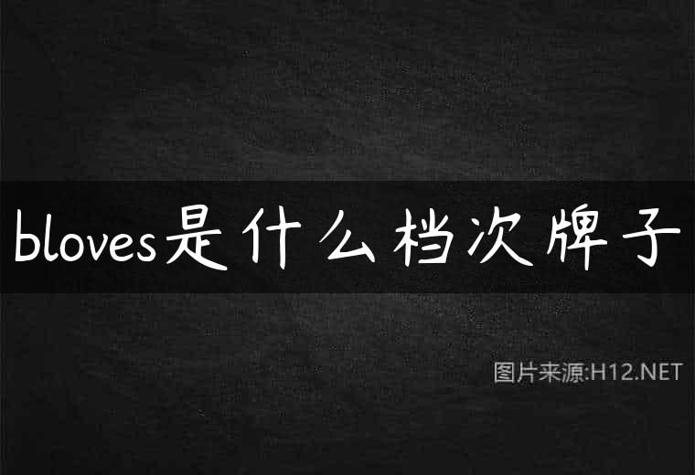 bloves是什么档次牌子