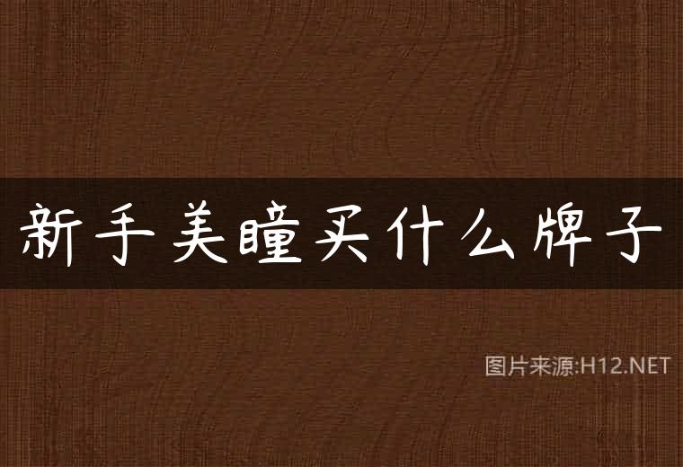 新手美瞳买什么牌子