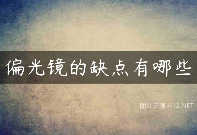 偏光镜的缺点有哪些
