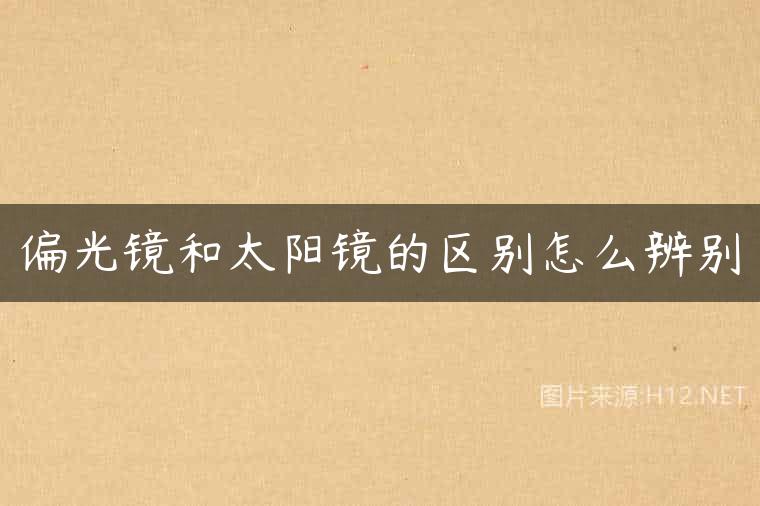 偏光镜和太阳镜的区别怎么辨别