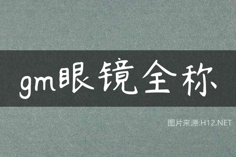gm眼镜全称