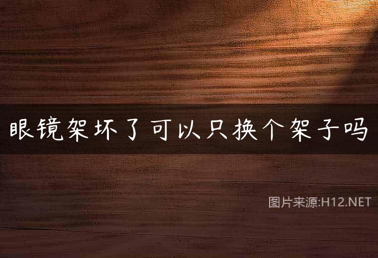 眼镜架坏了可以只换个架子吗