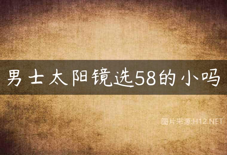 男士太阳镜选58的小吗