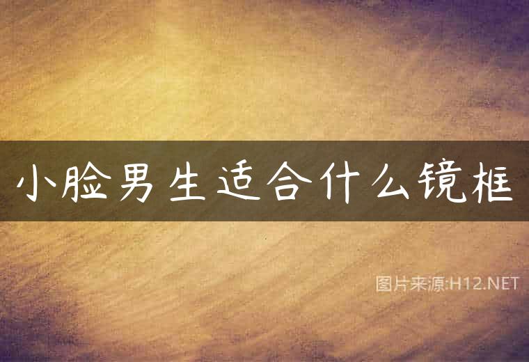 小脸男生适合什么镜框