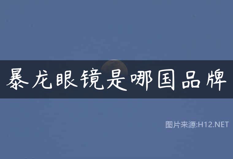 暴龙眼镜是哪国品牌