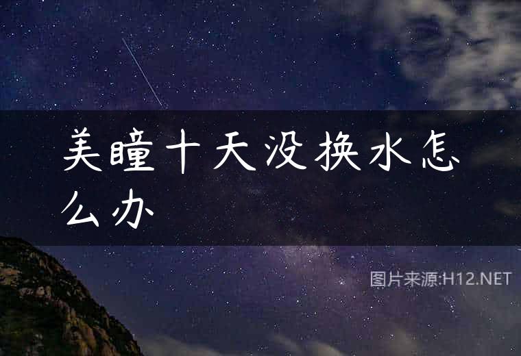 美瞳十天没换水怎么办
