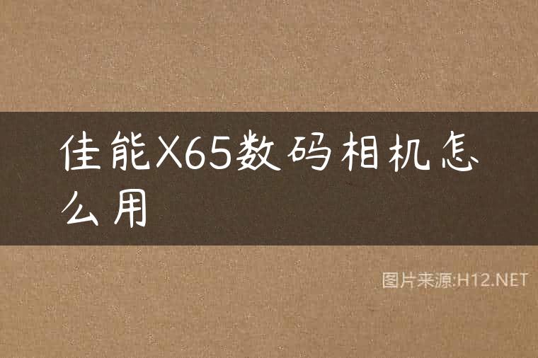 佳能X65数码相机怎么用