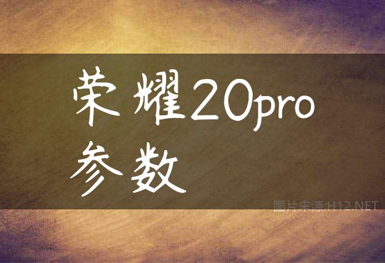 荣耀20pro参数
