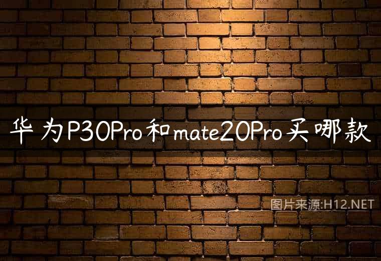 华为P30Pro和mate20Pro买哪款