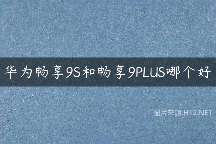 华为畅享9S和畅享9PLUS哪个好