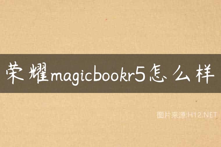 荣耀magicbookr5怎么样