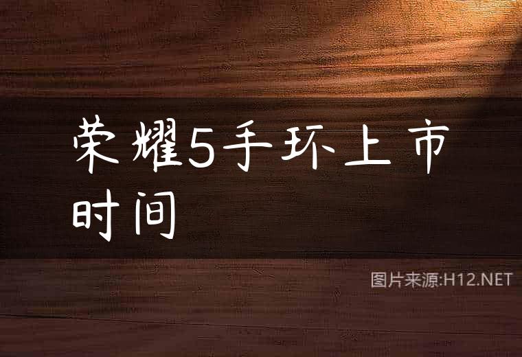 荣耀5手环上市时间