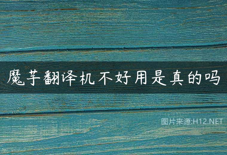 魔芋翻译机不好用是真的吗