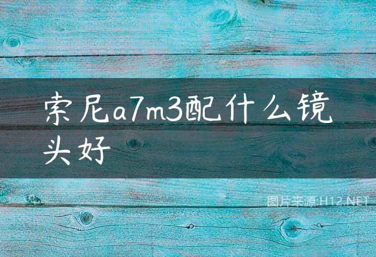 索尼a7m3配什么镜头好