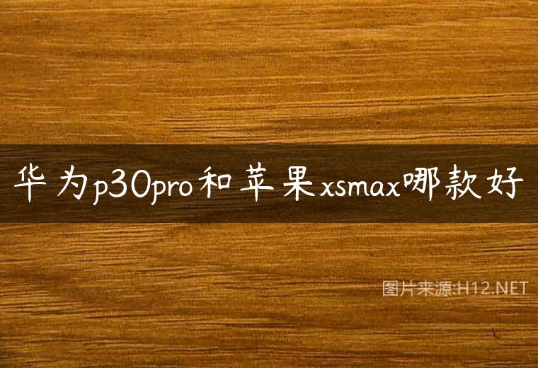 华为p30pro和苹果xsmax哪款好