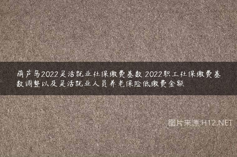 葫芦岛2022灵活就业社保缴费基数 2022职工社保缴费基数调整以及灵活就业人员养老保险低缴费金额