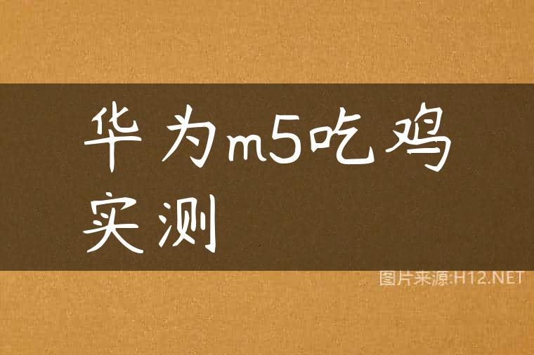 华为m5吃鸡实测