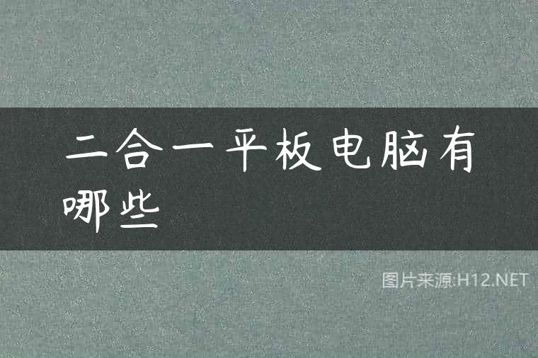 二合一平板电脑有哪些
