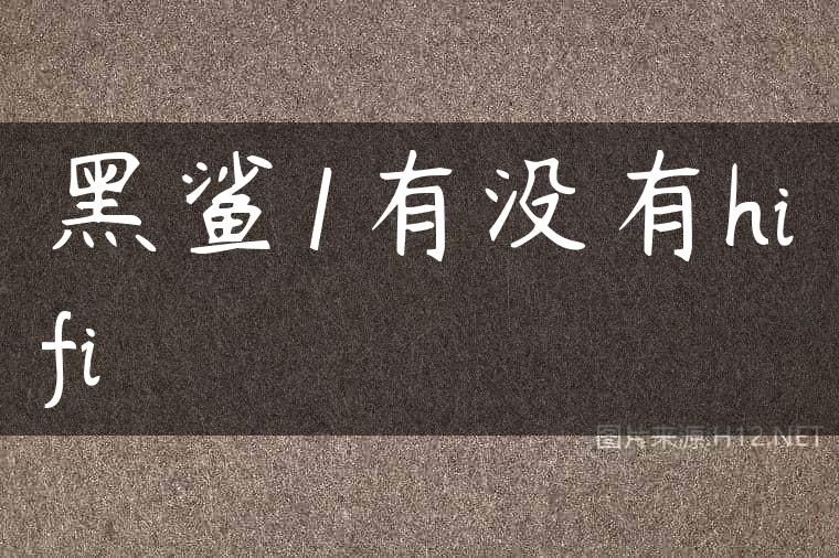 黑鲨1有没有hifi