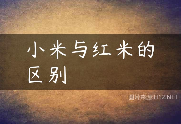 小米与红米的区别