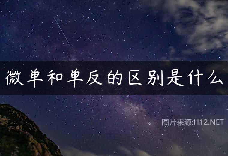 微单和单反的区别是什么