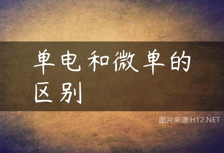 单电和微单的区别