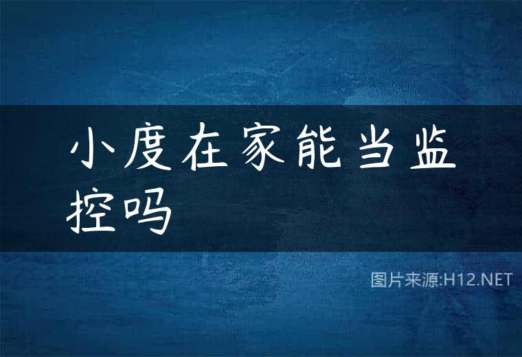 小度在家能当监控吗
