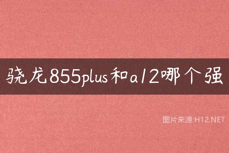 骁龙855plus和a12哪个强