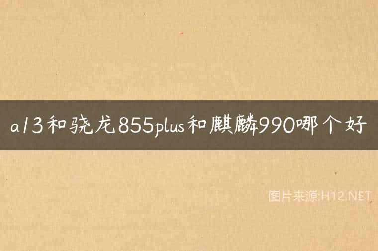 a13和骁龙855plus和麒麟990哪个好