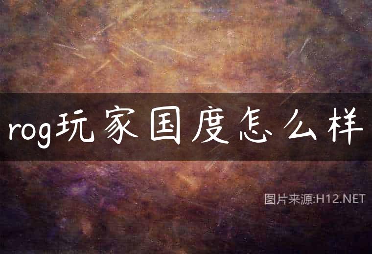 rog玩家国度怎么样
